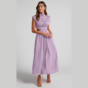 Macaron Waist Long Dress